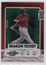 2021 Panini Contenders Season Ticket Optic Green Wave Prizm Rafael Devers #6 9o3