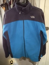 The North Face Boys Denali Full Zip Fleece Jacket Blue/Black XL 18/20