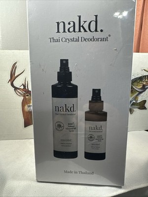 Nakd. Thai Crystal Deodorant Spray 2 Salt Spray Deodorant Bottles FREE SHIPPING