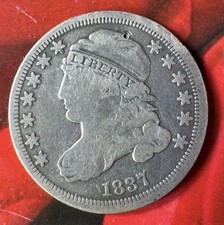 USA 10 Cent Liberty Cap Dime 1837 Silber 0,893 / Feingehalt M&uuml;nze ( A276 )