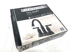 Glacier Bay Oswell 4 in. Centerset 2-Handle High-Arc Bathroom Faucet Matte Black