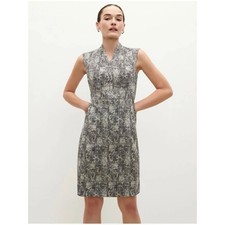 MM Lafleur Women’s Sz 0 Black White Dress Aditi Shift Sleeveless Pockets