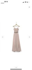 Coast Kathryn Dusky Pink Embellished Belt Strapless Maxi Bridesmaid Dress Sz 8
