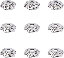 about 500 Pcs 6Mm Tibetan Style Flower Bead Caps, Alloy Bead Spacer, Antique Sil