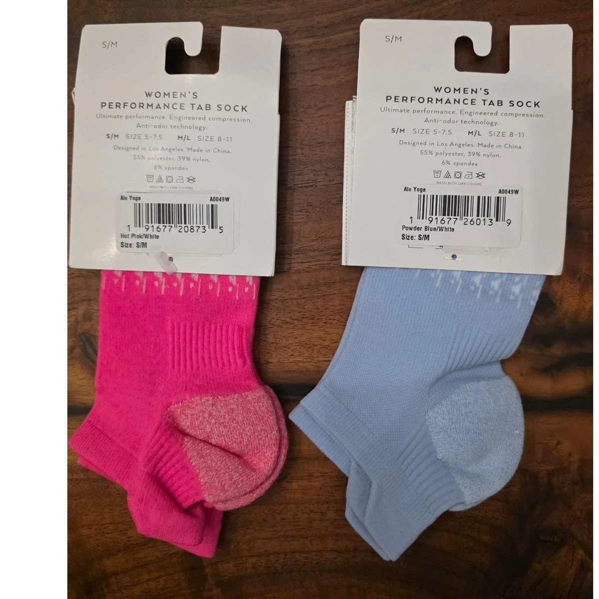 Calcetines Alo Yoga para mujer rendimiento lengüeta 2 pares estilo atlético celebridad