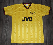 ARSENAL 1985 AWAY YELLOW JVC FOOTBALL SHIRT SOCCER JERSEY OFFICIAL ARSENAL RETRO