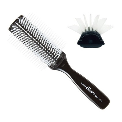 Vess Hairdresser's 9 Lines Professional Blow Brush Black C15B
