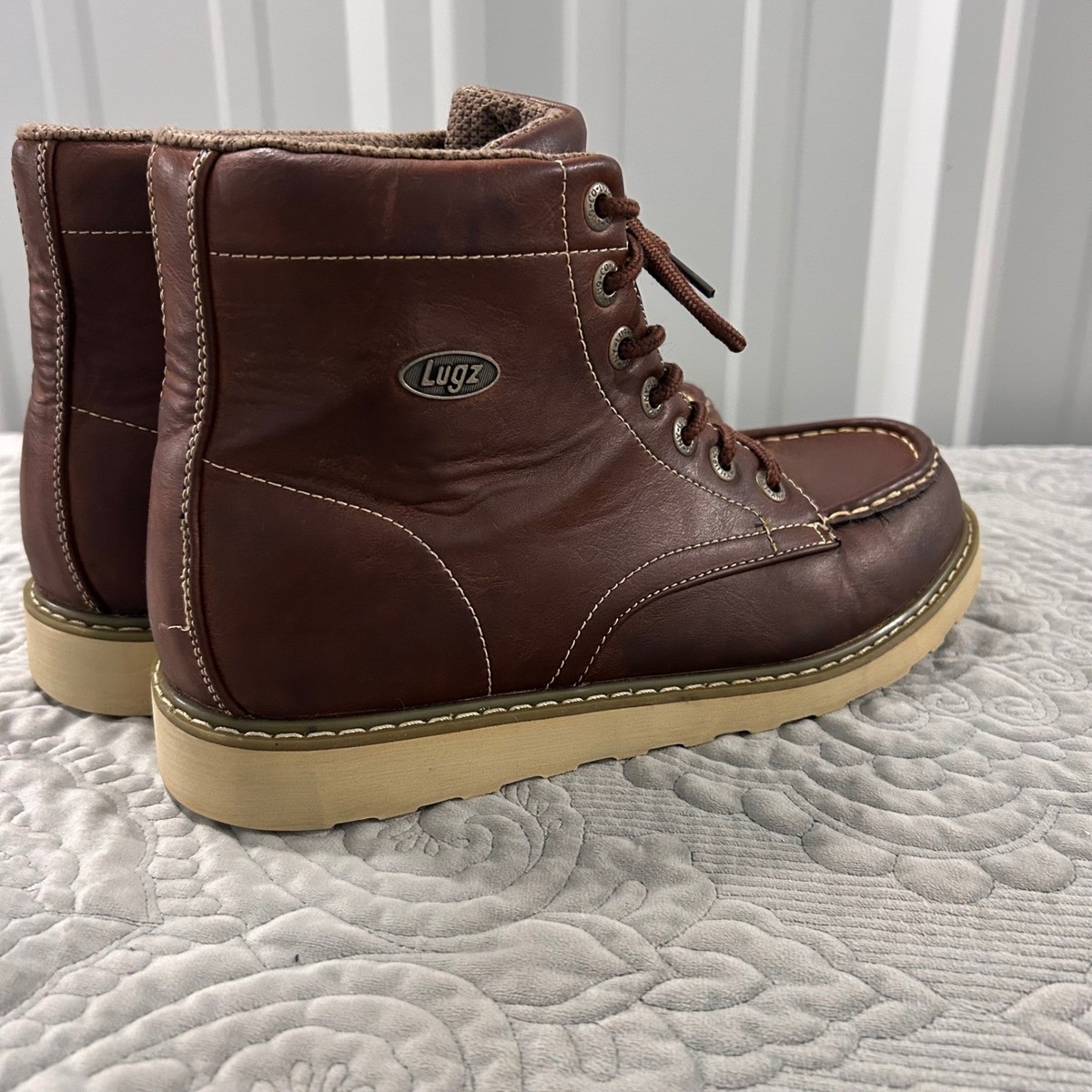 Lugz Men\'s Brown Moc Toe Boots Size 9 Amazon.com | Lugz Men main image 3