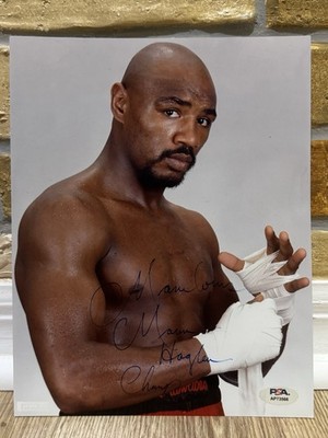 マーベラス・マービン・ハグラー フィギュア Marvin Hagler MARVELOUS MARVIN HAGLER SIGNED 8x10 BOXING PHOTO UNDISPUTED MW