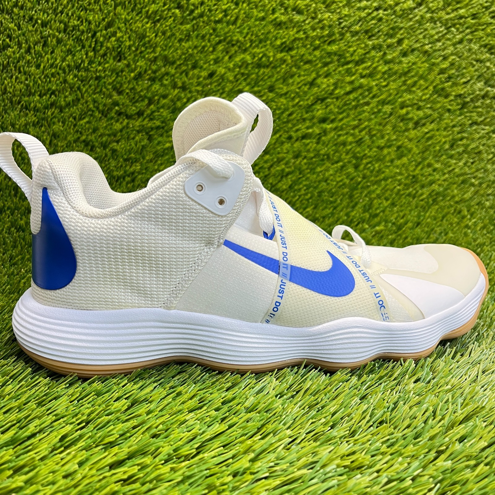 Nike React HyperSet Womens Size 11 White Blue Running Volley