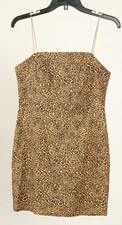 Urban Outfitters Dress Women’s 6 Brown Black Leopard Print Sheath Stretch