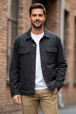 Flint and Tinder Huckberry Waxed Trucker Jacket Mens MED Lined Coal Made in USA