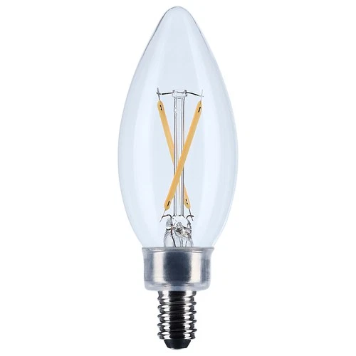 Satco Lighting S12490 3 Watt Dimmable B11 Candelabra (E12) LED - Clear - Picture 1 of 2