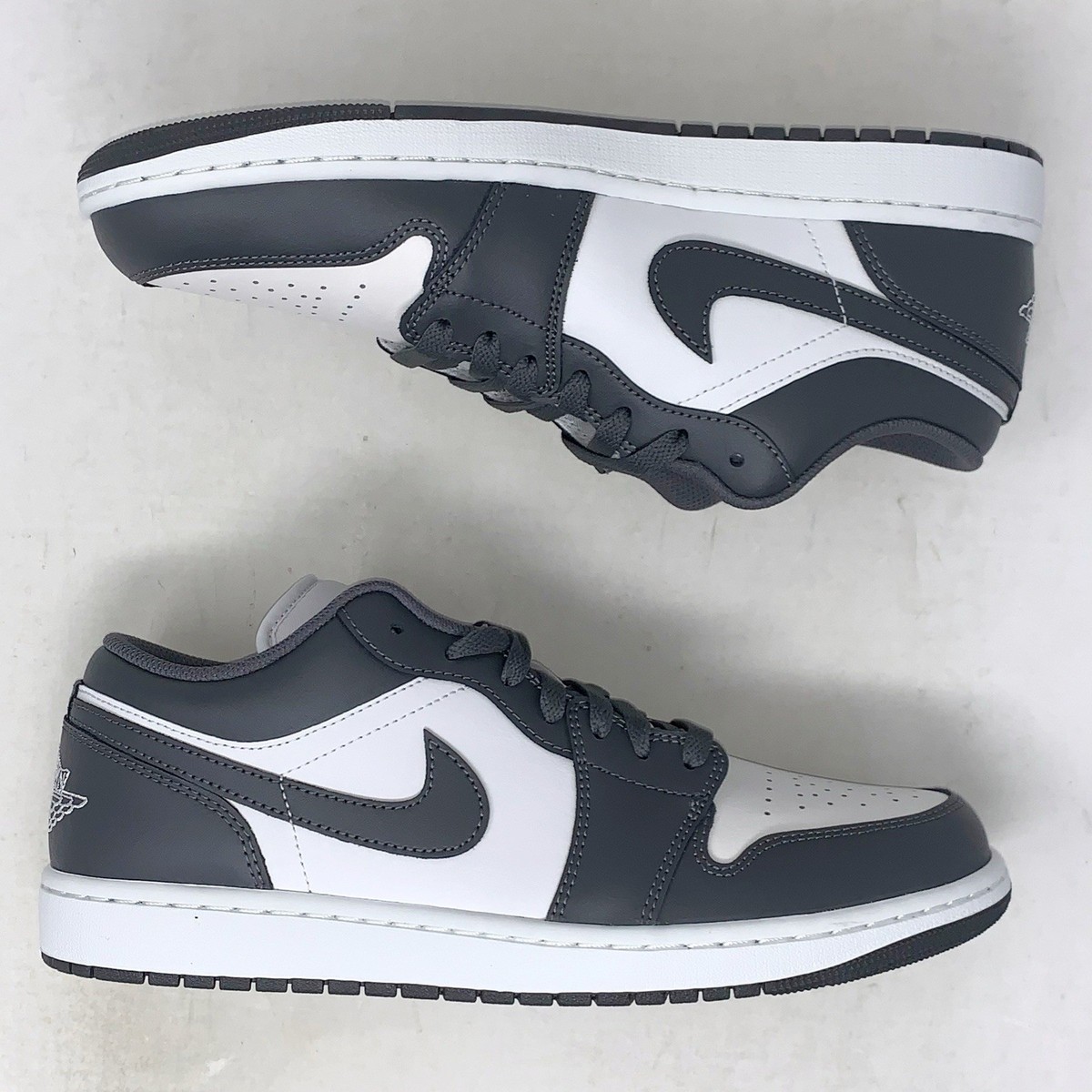 Size 10.5 - Air Jordan 1 Low Grey White for sale online | eBay