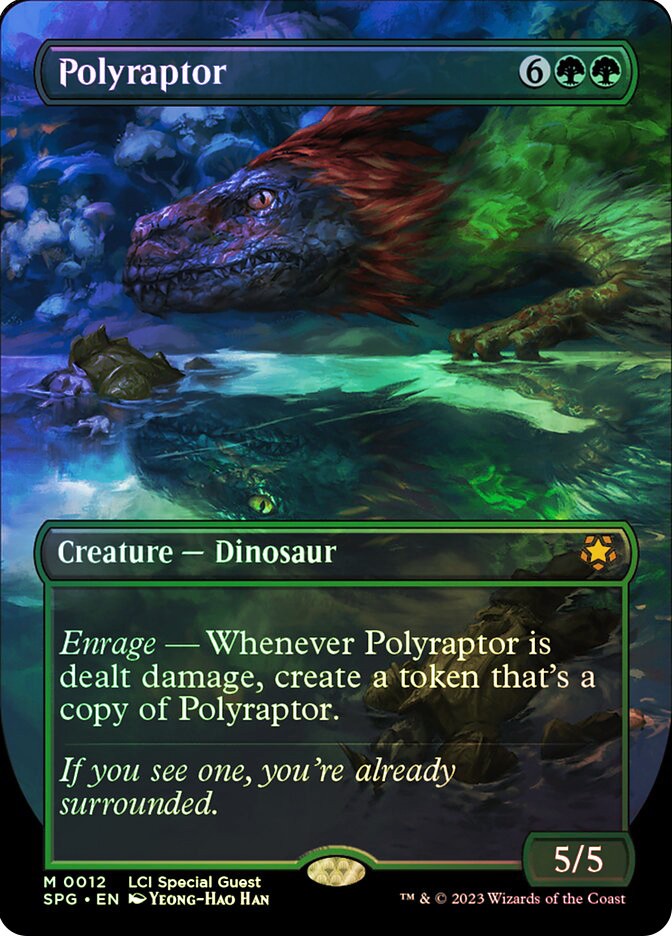 MTG FOIL Polyraptor Borderless - Special Guests #012