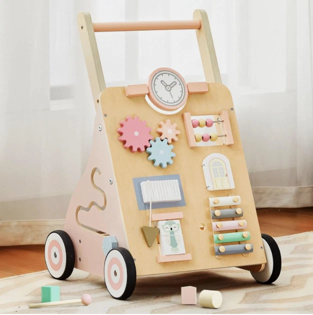 AmazingJoy Wooden Baby Walker Pink Push Toy with Wheels Brand New
Opens in a new window or tab