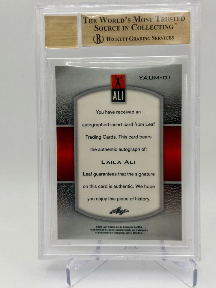 2011 Leaf Ali Metal - Fans Of Ali - Laila Ali Auto BGS 10 Pristine #YAUM1 - Image 2 of 2