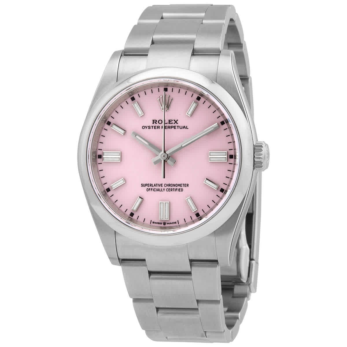 Rolex Oyster Perpetual Automatic Candy Pink Dial Unisex Watch 36mm