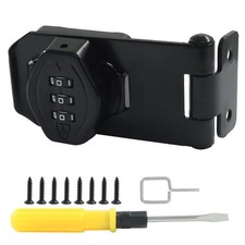 Mechanical Password Rotary Hasp Locks, 3 Digit Keyless Combination Lock fo