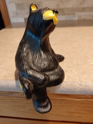 Bear Foots Bear Sitting On The Ledge By Jeff Fleming 9'' X 6'' X 6''