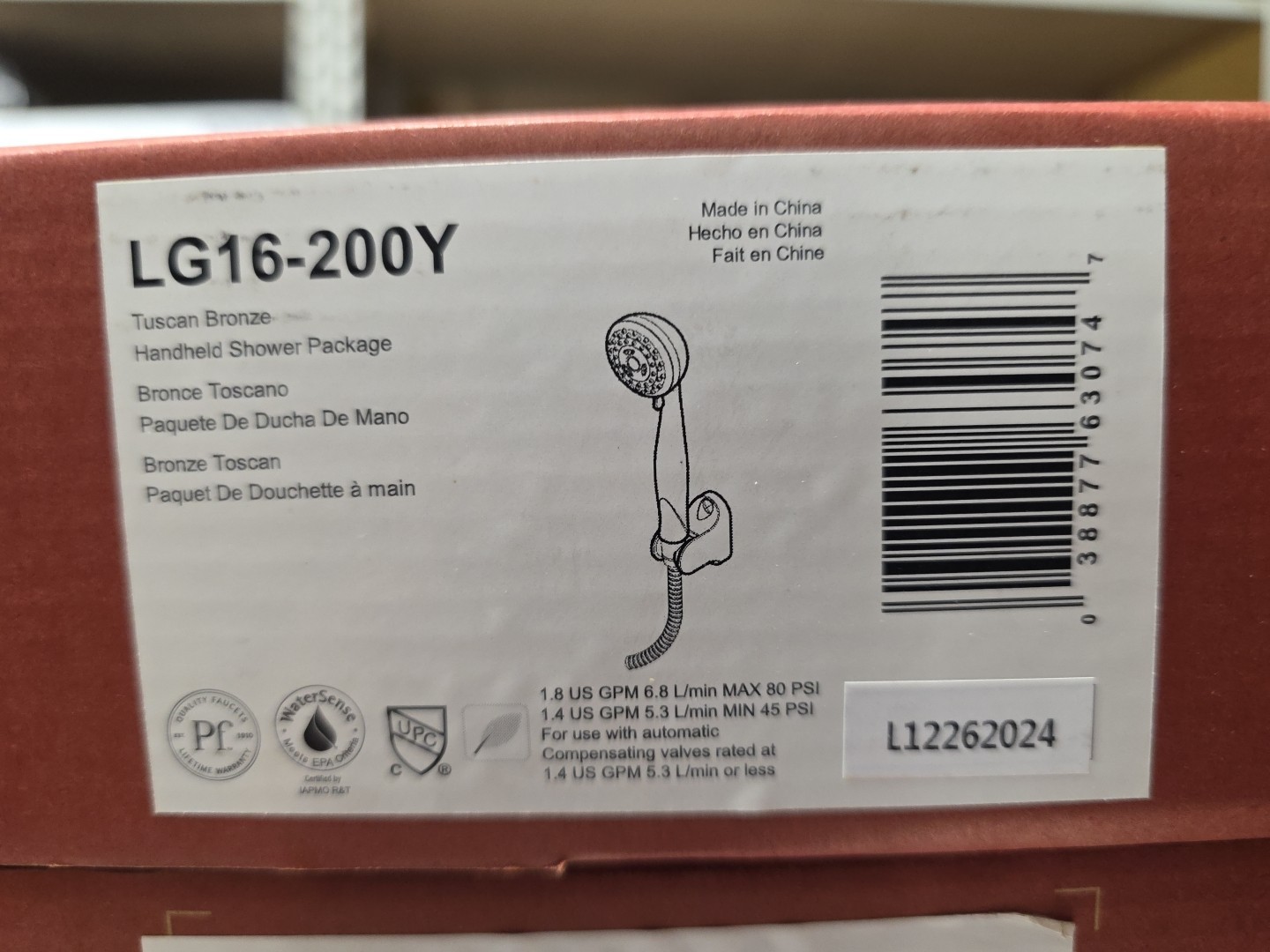 Pfister LG16-200Y #82 Pfirst 1.8 GPM Multi-Function Hand Sho