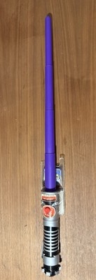 Hasbro Star Wars 2002 Basic Lichtschwert Obi Wan Lila Klinge Neu im Blister