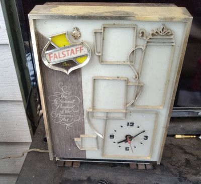 Galaxy FALSTAFF BEER MOTION SIGN/CLOCK - THE BLOB ONE '' 