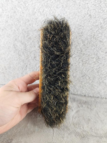 Vintage Shoe Brush DYANSHINE Pure Horsehair Wood Handle USA Used Brush