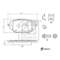 Febi Bilstein 196513 Bremsbelagsatz FüR Peugeot