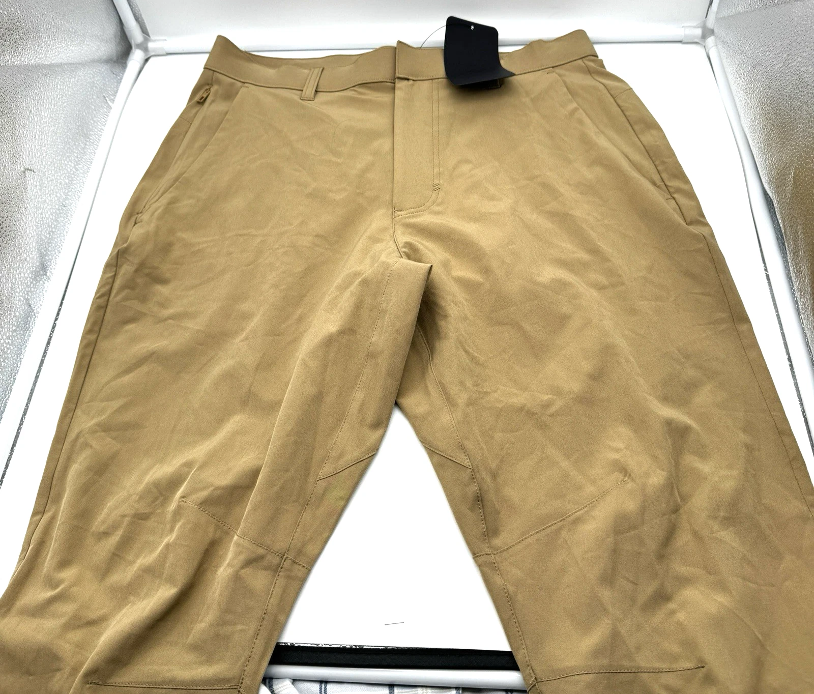 Fabletics Mens The Only Pant Pants 30 28 Khaki Brown Stretch Chino Golf New