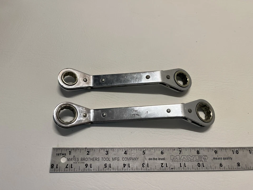 Wilde Off Set Llaves de extremo de caja de trinquete 2 piezas 16 mm 18 mm y 19 mm 21 mm EE. UU. Foto 4 de 4