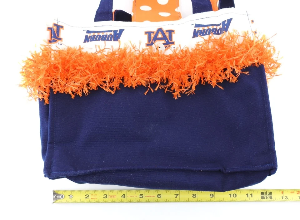 Vintage Y2K Auburn University Tigers Double Strap Purse Handbag Tote - Image 2 of 4