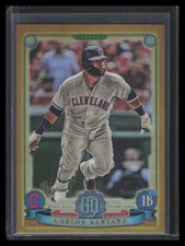 2019 Topps Gypsy Queen Chrome Box Toppers Gold Refractor 73 Carlos Santana 39/50