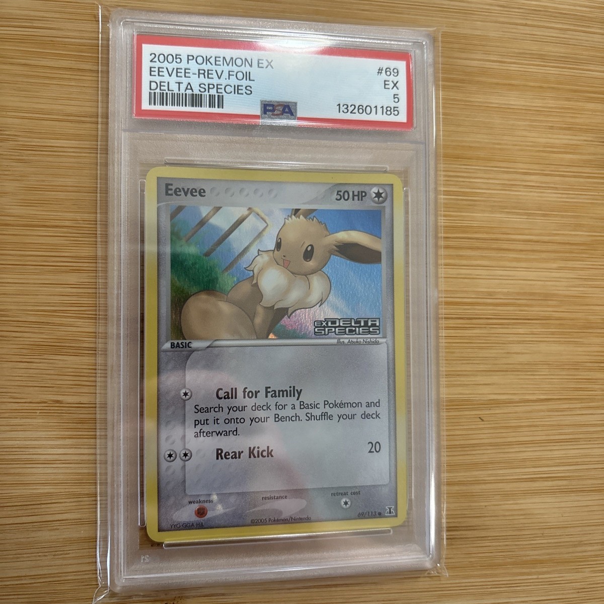 2005 POKEMON EX DELTA SPECIES #69 EEVEE-REVERSE FOIL PSA 5 | eBay
