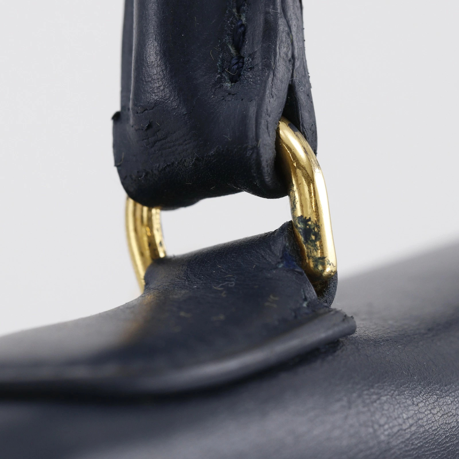 Hermes Kelly 32 Handbag Canvas / Leather Navy Women's #NB2703 — image 13
