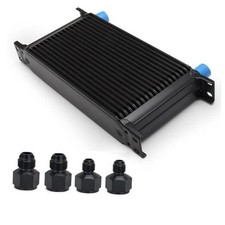 19 Row AN10 10AN Transmission Oil Cooler Kit Stacked Plate With 6AN 8AN 19 row
