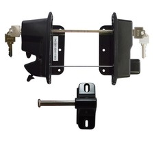 Keystone Black Zinc Diecast Metal Key Lockable Latch 2-Sided Keyed Alike ...