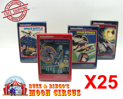 25X INTELLIVISION GAME CIB (SIZE B) - CLEAR PLASTIC PROTECTIVE BOX PROTECTORS 