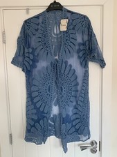 Denim Lace Crochet Kaftan