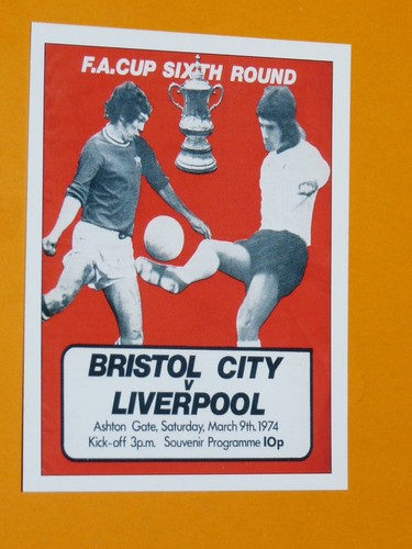 Photo programme match A4 finale de la FA Cup 1974 affichage