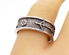 925 Sterling Silver  Vintage Oxidized Paddle Arrow Band Ring Sz 9  RG3645 — photo 1