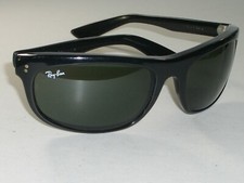 VINTAGE B L RAY-BAN L2870 G15 CRYSTAL SHINYBLACK EBONY BALORAMA WRAP SUNGLASSES