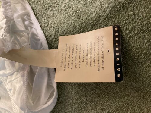 Maidenform Sweet Nothings Classic Satin & Lace Bikini Panties 5 Small NWT White - Picture 6 of 13