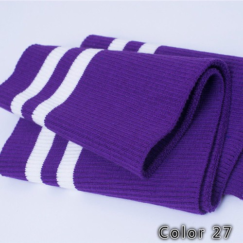 Stripe Stretch Knit Neckline Cuff Waistband Leg Arms Rib Baseball Clothes Fabric - Picture 15 of 45
