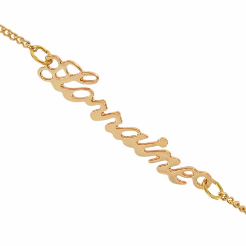 Vintage Gold Script Personalized Name Charm Necklace 16" - Choice Ladies Names - Picture 147 of 179