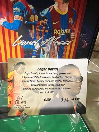 2003 FUTERA Match The Archive Collection Worn Jersey GJ05 Edgar Davids /250 - Picture 19 of 24