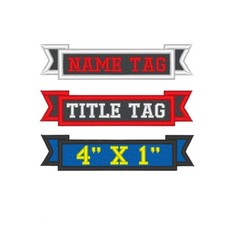 Custom Embroidered Motorcycle Small Ribbon Title Biker Sew on Patch 4" x 1"