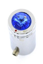 CB Radio Tune Knob Universal Fit Blue Jewel Chrome Plated 1/4” I.D. UP#21772