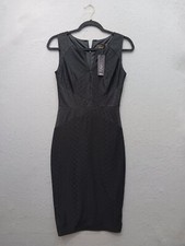 Vjshow Vjfemage Dress Size S Bodycon Knee Length Black Textured Cocktail NWT