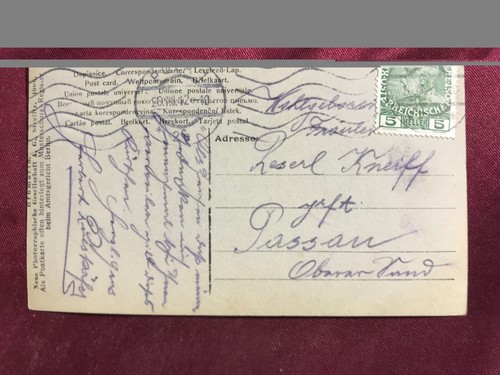 1912 PULA-Ocean/Sea-coloured-WPV-franked-stamped Pola 1-Slovenia-PK/AK-13 - Picture 2 of 2